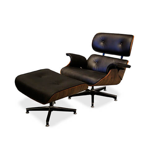 Poltrona e Puff Lounge Charles Eames